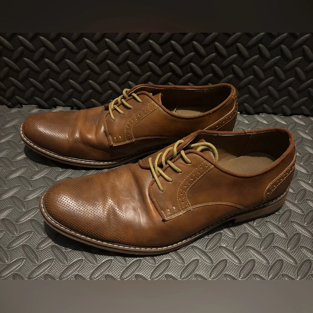 Madden Mens Brown Bobby Oxford Sz 12M‎ Lace Up Synthetic Upper and Sole Shoes